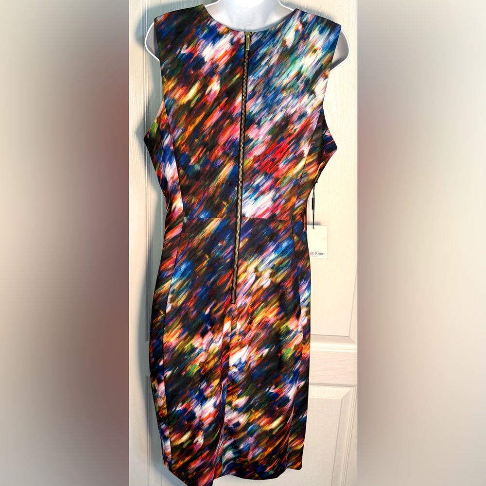 Calvin Klein Multicolor Sleeveless Women's sheath Dress size 12 - Picture 9 of 13